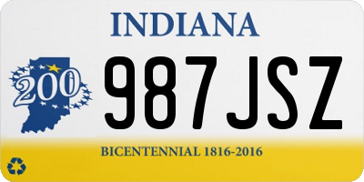 IN license plate 987JSZ