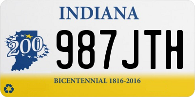 IN license plate 987JTH