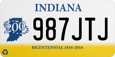 IN license plate 987JTJ