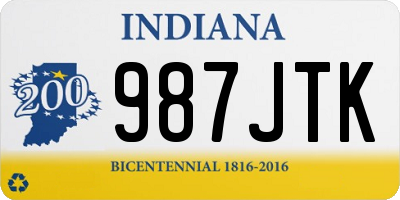 IN license plate 987JTK