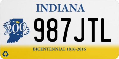 IN license plate 987JTL