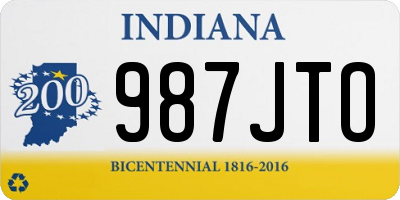IN license plate 987JTO