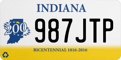 IN license plate 987JTP