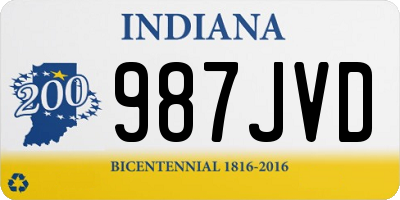 IN license plate 987JVD