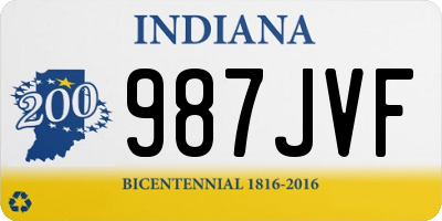 IN license plate 987JVF