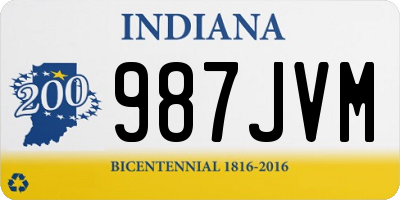 IN license plate 987JVM