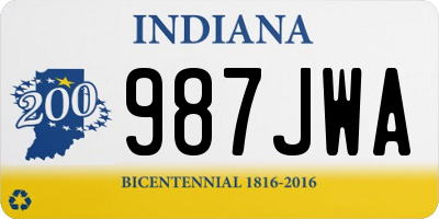 IN license plate 987JWA