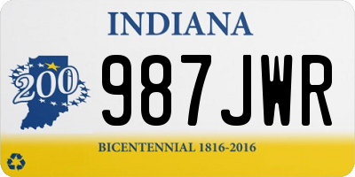 IN license plate 987JWR