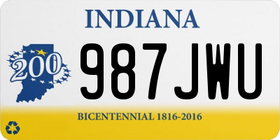 IN license plate 987JWU
