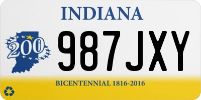 IN license plate 987JXY