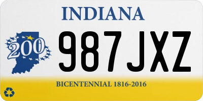 IN license plate 987JXZ