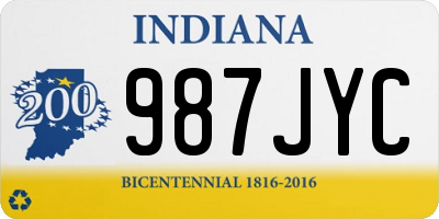 IN license plate 987JYC