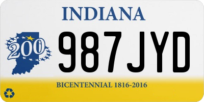 IN license plate 987JYD