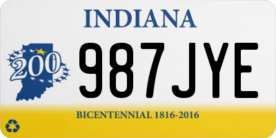 IN license plate 987JYE