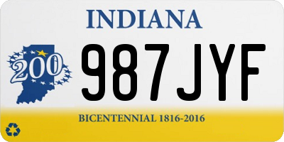 IN license plate 987JYF