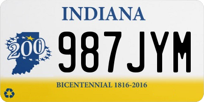 IN license plate 987JYM