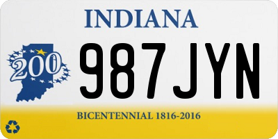 IN license plate 987JYN