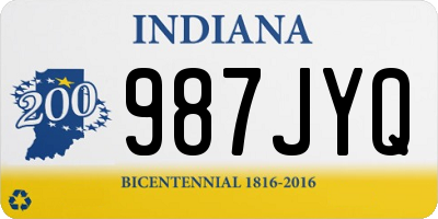 IN license plate 987JYQ