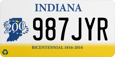 IN license plate 987JYR