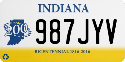 IN license plate 987JYV