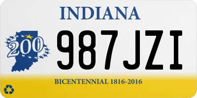 IN license plate 987JZI