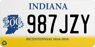 IN license plate 987JZY