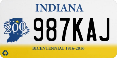 IN license plate 987KAJ