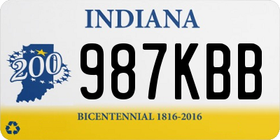 IN license plate 987KBB