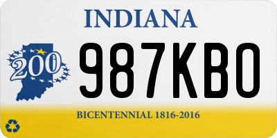 IN license plate 987KBO