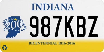 IN license plate 987KBZ