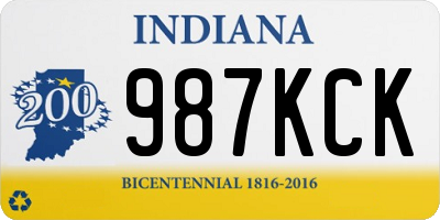 IN license plate 987KCK