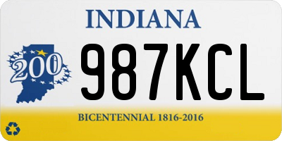 IN license plate 987KCL