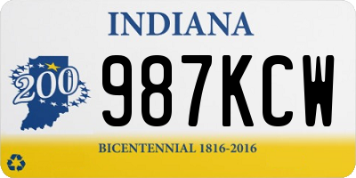 IN license plate 987KCW