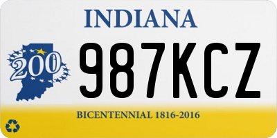 IN license plate 987KCZ
