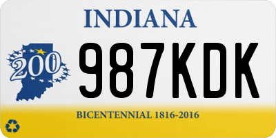 IN license plate 987KDK