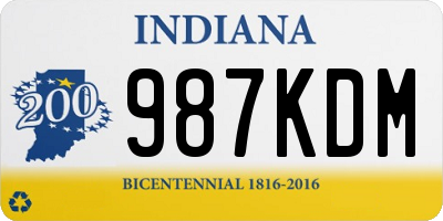 IN license plate 987KDM