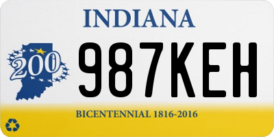 IN license plate 987KEH