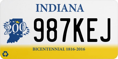 IN license plate 987KEJ