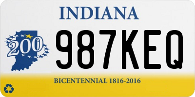 IN license plate 987KEQ