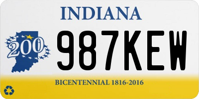 IN license plate 987KEW