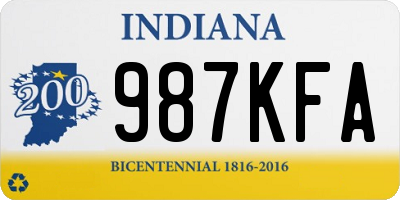 IN license plate 987KFA