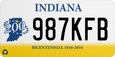 IN license plate 987KFB