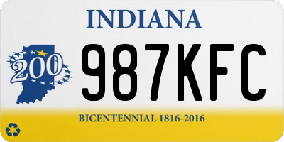 IN license plate 987KFC