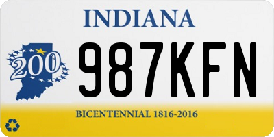 IN license plate 987KFN