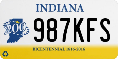 IN license plate 987KFS