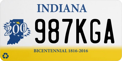 IN license plate 987KGA