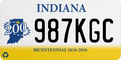 IN license plate 987KGC