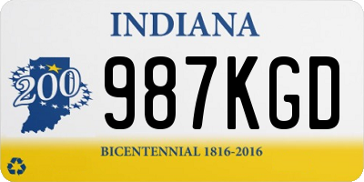 IN license plate 987KGD