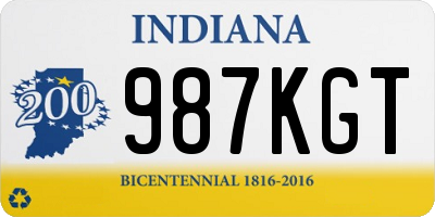 IN license plate 987KGT