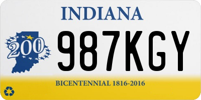 IN license plate 987KGY